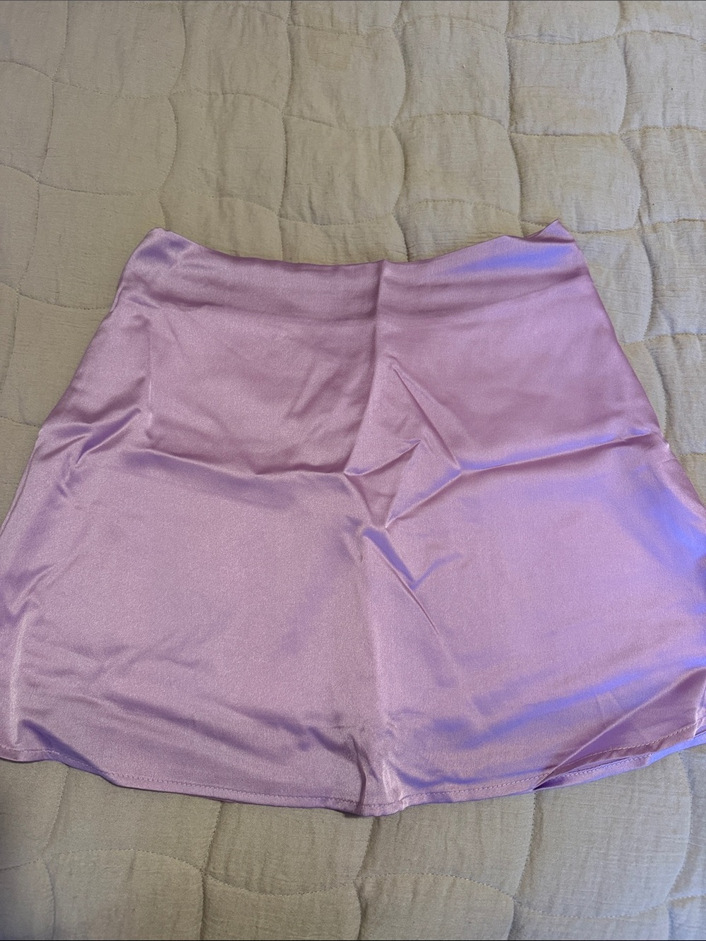 Women's Lavender Satin Skirt